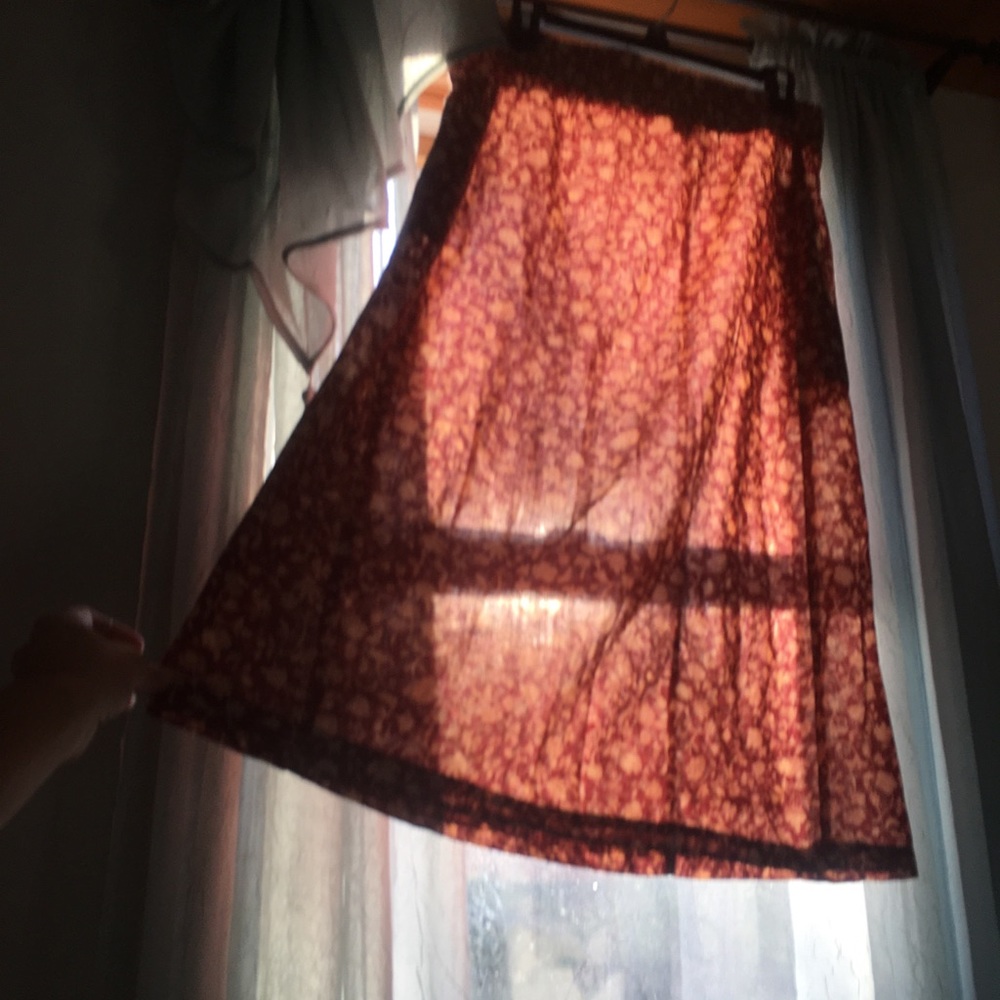 Vintage Calico Skirt ~ cottage core ~ Large